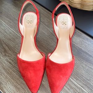 Vince Camuto! Size 7.5 red sling backs! Excellent condition